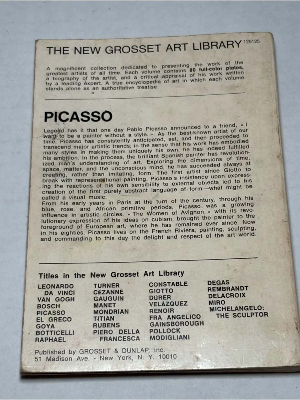Picasso by Mario De Micheli 1967 80 Full Color Plates Paperback RARE Art Retro